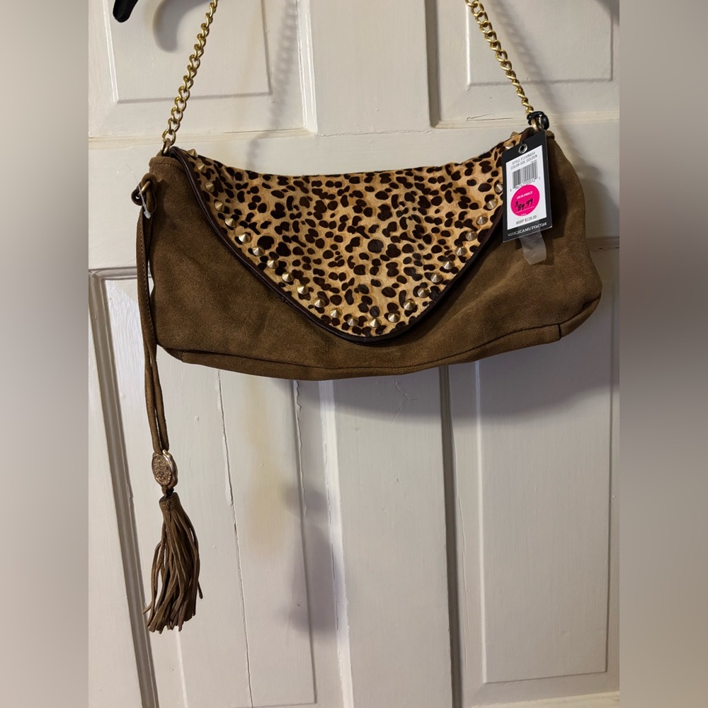 Misses NWT suede clutch